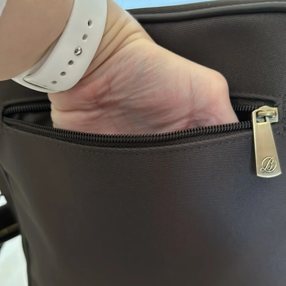 Ballantines Sling Bag in Brown with gold details